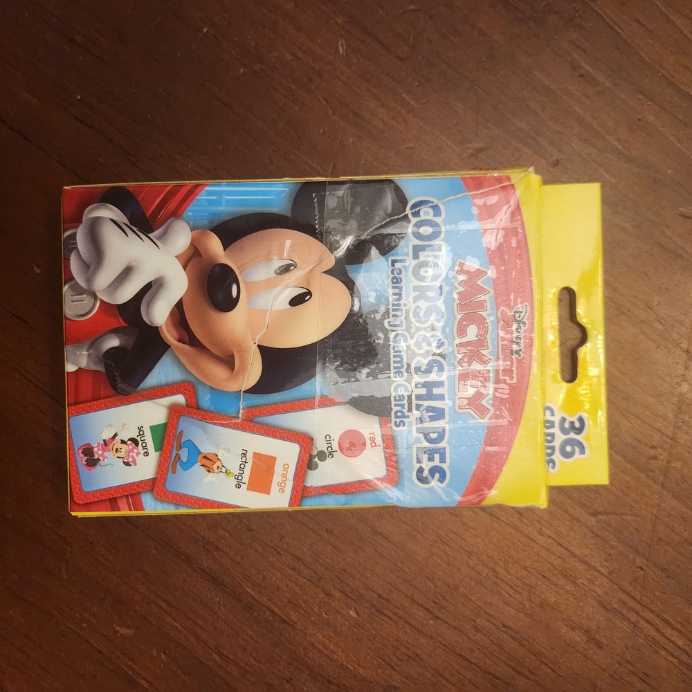 Disney Mickey Colors & Shapes Learning Game Cards - Red, Blue, Yellow